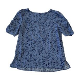 Today only!! Blue Patterned Blouse Size Small